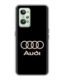 Чехол для Realme GT2 с картинкой «Audi — золотой логотип»