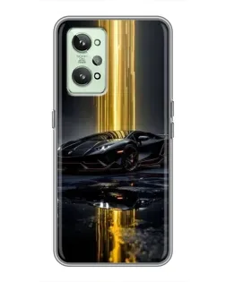 Чехол для Realme GT2 с картинкой «Ночной Lamborghini драйв»