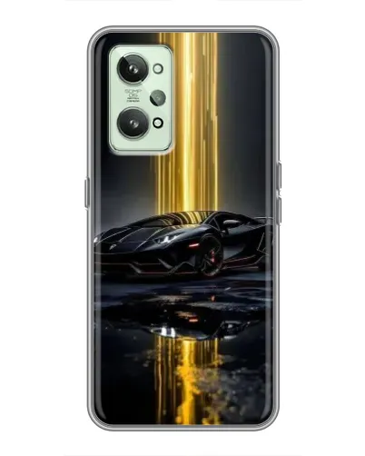 Чехол для Realme GT2 с картинкой «Ночной Lamborghini драйв»