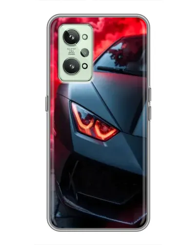 Чехол для Realme GT2 с картинкой «Lamborghini красное сияние»