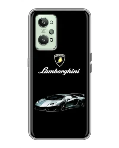 Чехол для Realme GT2 с картинкой «Логотип Lamborghini классика»
