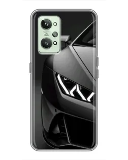 Чехол для Realme GT2 с картинкой «Lamborghini фары детализация»