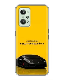 Чехол для Realme GT2 с картинкой «Lamborghini Huracan черный»