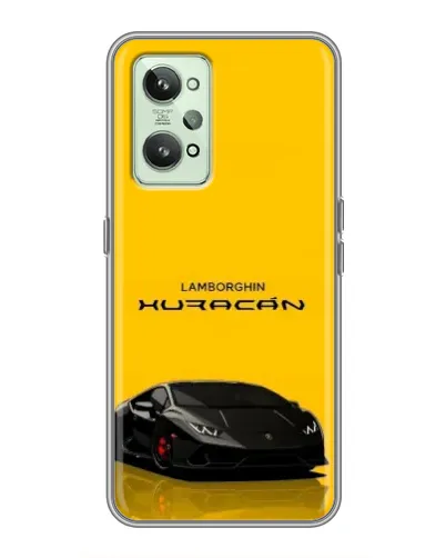 Чехол для Realme GT2 с картинкой «Lamborghini Huracan черный»