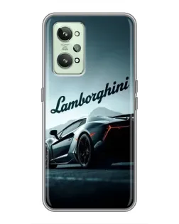 Чехол для Realme GT2 с картинкой «Классическая надпись Lamborghini»