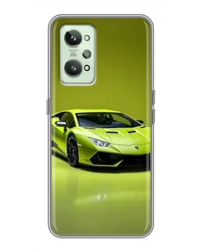Чехол для Realme GT2 с картинкой «Салатовый Lamborghini Huracan»