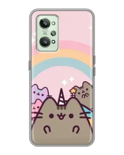 Чехол для Realme GT2 с картинкой «Единорог Pusheen»