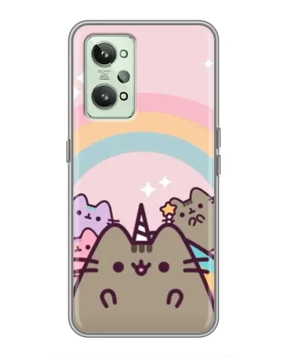 Чехол для Realme GT2 с картинкой «Единорог Pusheen»