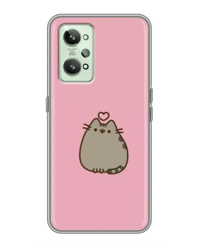 Чехол для Realme GT2 с картинкой «Pusheen сердце»
