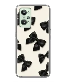 Чехол для Realme GT2 с картинкой «Черные бантики»