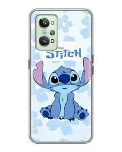 Чехол для Realme GT2 с картинкой «Stitch среди цветов» Чехол для Realme GT2 с картинкой «Stitch среди цветов»