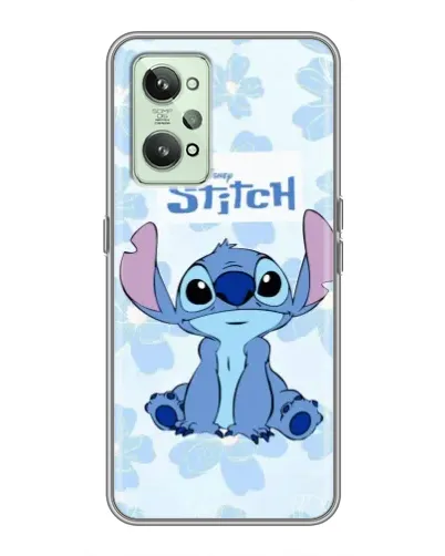 Чехол для Realme GT2 с картинкой «Stitch среди цветов»