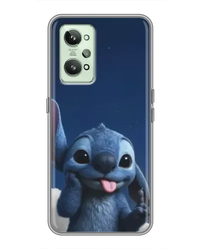 Чехол для Realme GT2 с картинкой «Стич в облаках»