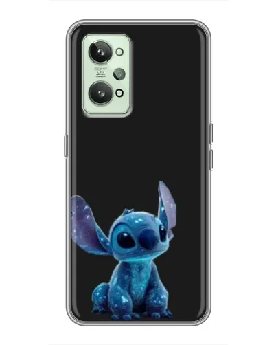 Чехол для Realme GT2 с картинкой «Стич на черном»