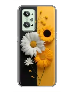 Чохол для Realme GT2 з картинкою «Соняшник та ромашка»