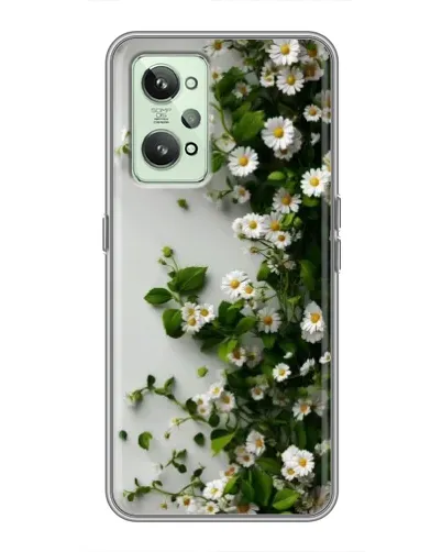 Чехол для Realme GT2 с картинкой «Ветка мелких белых цветов» Чехол для Realme GT2 с картинкой «Ветка мелких белых цветов»