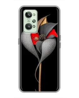 Чохол для Realme GT2 з картинкою «Срібна фантазійна квітка»