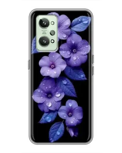 Чехол для Realme GT2 с картинкой «Фиолетовые цветы с росою» Чехол для Realme GT2 с картинкой «Фиолетовые цветы с росою»