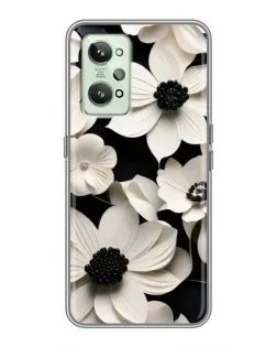 Чохол для Realme GT2 з картинкою «Об'ємні білі квіти»