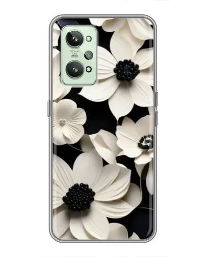 Чехол для Realme GT2 с картинкой «Объемные белые цветы» Чехол для Realme GT2 с картинкой «Объемные белые цветы»
