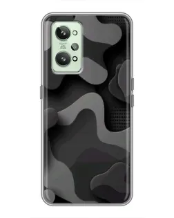 Чехол для Realme GT2 с картинкой «Темный абстрактный камуфляж»