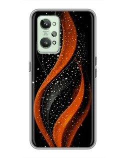 Чехол для Realme GT2 с картинкой «Огненная звездная волна»