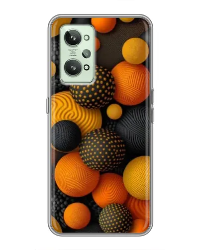 Чехол для Realme GT2 с картинкой «Объемные оранжевые сферы» Чехол для Realme GT2 с картинкой «Объемные оранжевые сферы»