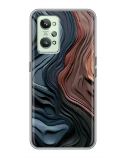 Чехол для Realme GT2 с картинкой «Цветные волны каньона»