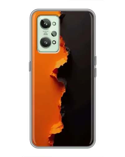 Чехол для Realme GT2 с картинкой «Оранжевый разлом» Чехол для Realme GT2 с картинкой «Оранжевый разлом»