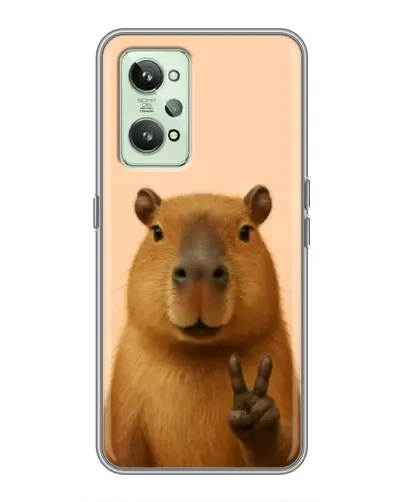 Чехол для Realme GT2 с картинкой «Капибара виктория» Чехол для Realme GT2 с картинкой «Капибара виктория»