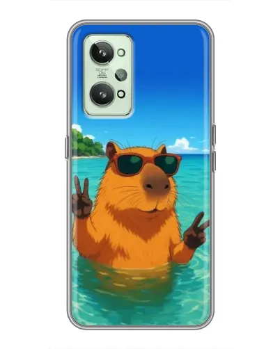 Чехол для Realme GT2 с картинкой «Морская капибара» Чехол для Realme GT2 с картинкой «Морская капибара»