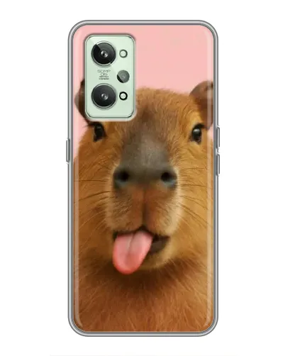 Чехол для Realme GT2 с картинкой «Капибара с языком» Чехол для Realme GT2 с картинкой «Капибара с языком»