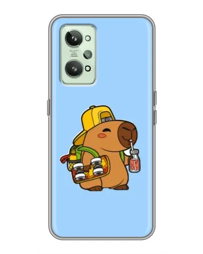 Чехол для Realme GT2 с картинкой «Капибара на скейте» Чехол для Realme GT2 с картинкой «Капибара на скейте»