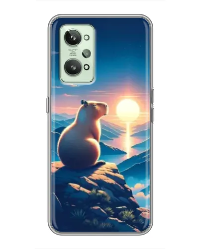 Чехол для Realme GT2 с картинкой «Закат солнца с капибарой» Чехол для Realme GT2 с картинкой «Закат солнца с капибарой»