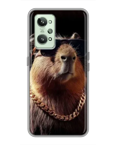 Чехол для Realme GT2 с картинкой «Капибара золотая цепь» Чехол для Realme GT2 с картинкой «Капибара золотая цепь»