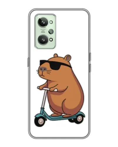 Чехол для Realme GT2 с картинкой «Капибара на самокате» Чехол для Realme GT2 с картинкой «Капибара на самокате»