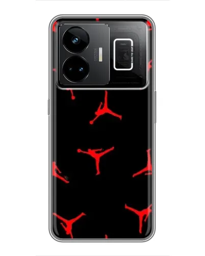 Чехол для Realme GT3 с картинкой «Jordan Red Pattern»