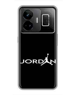 Чехол для Realme GT3 с картинкой «Jordan White Logo»