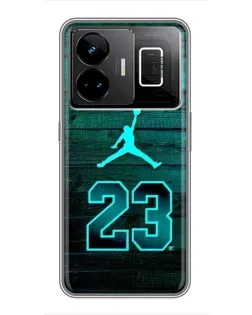 Чехол для Realme GT3 с картинкой «Jordan Cyan 23»