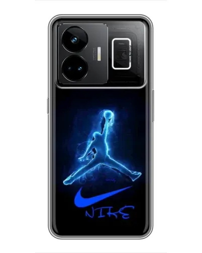 Чехол для Realme GT3 с картинкой «Jordan Neon Blue»