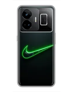 Чехол для Realme GT3 с картинкой «Неоновый контур Nike» Чехол для Realme GT3 с картинкой «Неоновый контур Nike»