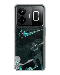 Чехол для Realme GT3 с картинкой «Спортивный арт Nike» Чехол для Realme GT3 с картинкой «Спортивный арт Nike»