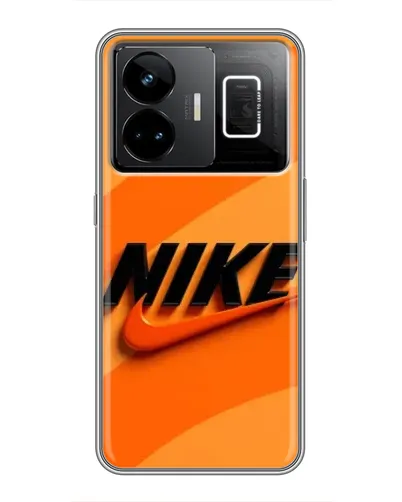 Чехол для Realme GT3 с картинкой «Оранжевый драйв Nike»