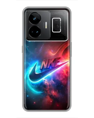 Чехол для Realme GT3 с картинкой «Огненный логотип Nike»