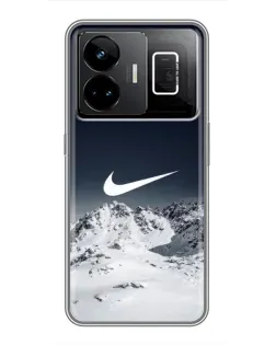 Чехол для Realme GT3 с картинкой «Nike — зимние горы»