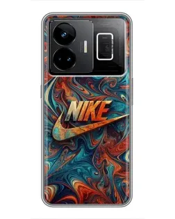 Чехол для Realme GT3 с картинкой «Nike в абстракции»