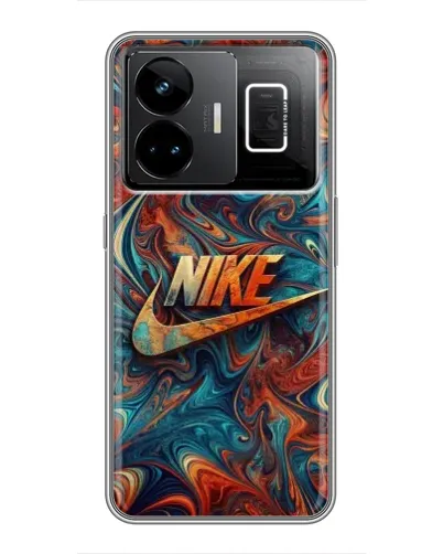 Чехол для Realme GT3 с картинкой «Nike в абстракции»