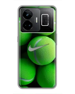 Чехол для Realme GT3 с картинкой «Теннисные мячи Найк»