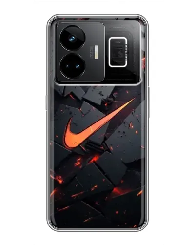 Чехол для Realme GT3 с картинкой «Nike — эффект разломов»