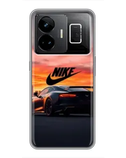 Чехол для Realme GT3 с картинкой «Nike и суперкар»